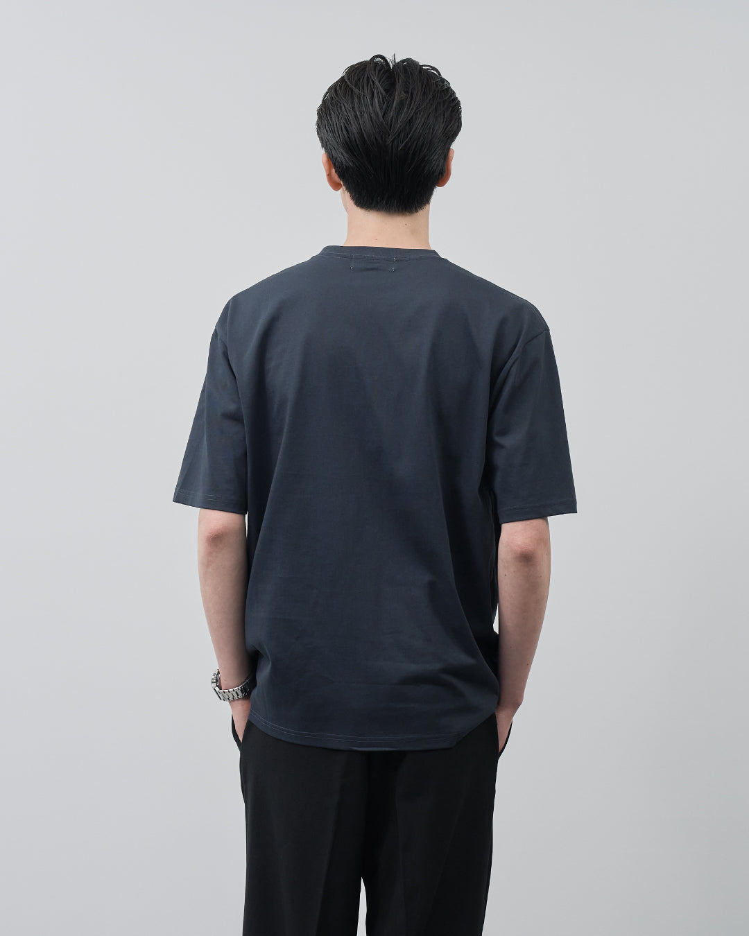Pack S/S Tee -charcoal×navy-