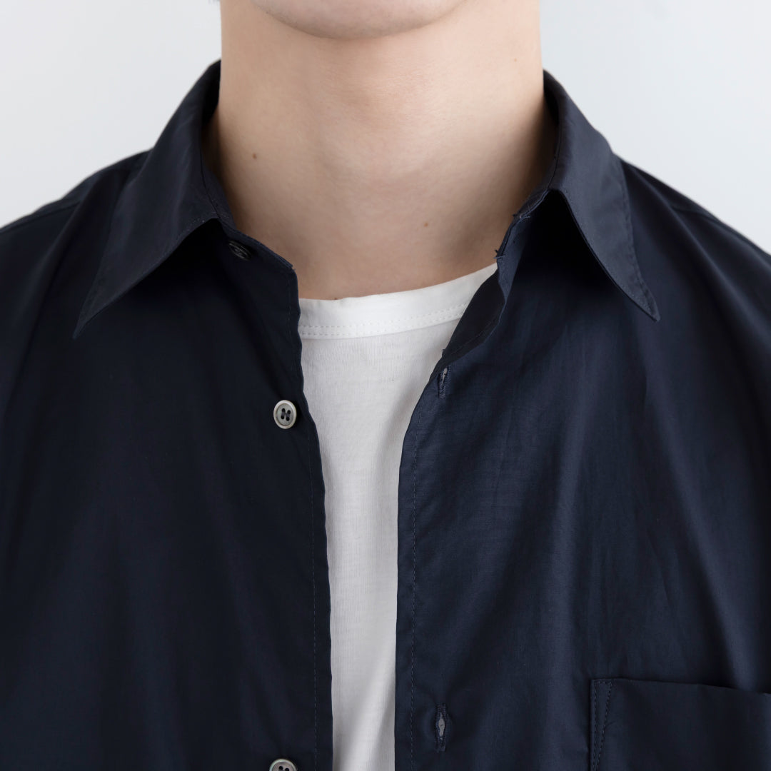 Relaxed Fit L/S Shirt -navy-
