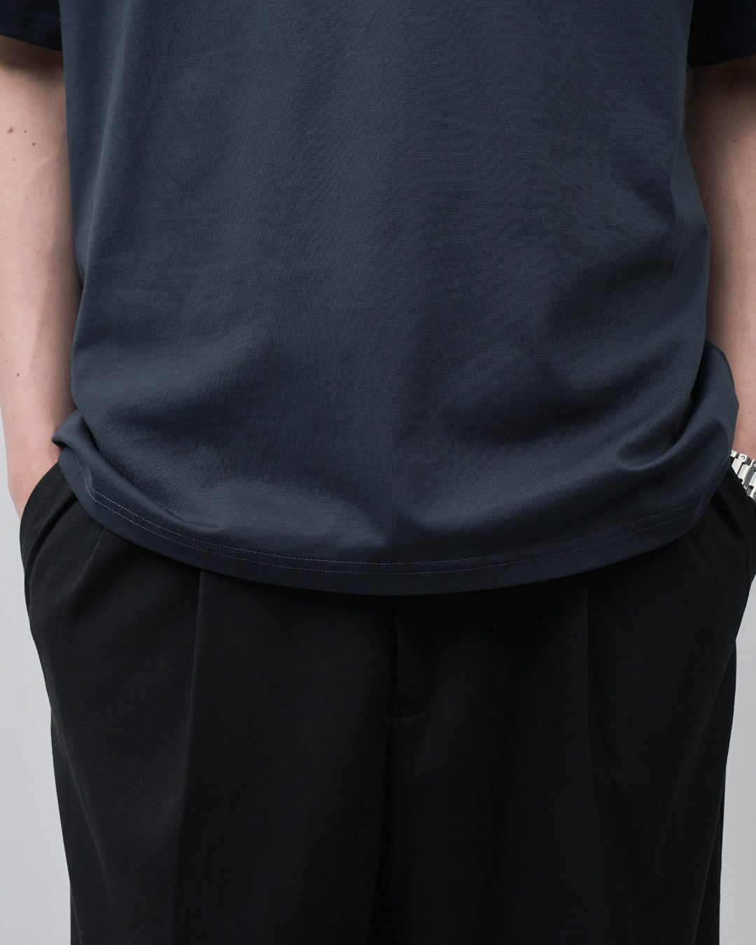 Pack S/S Tee -white×navy-
