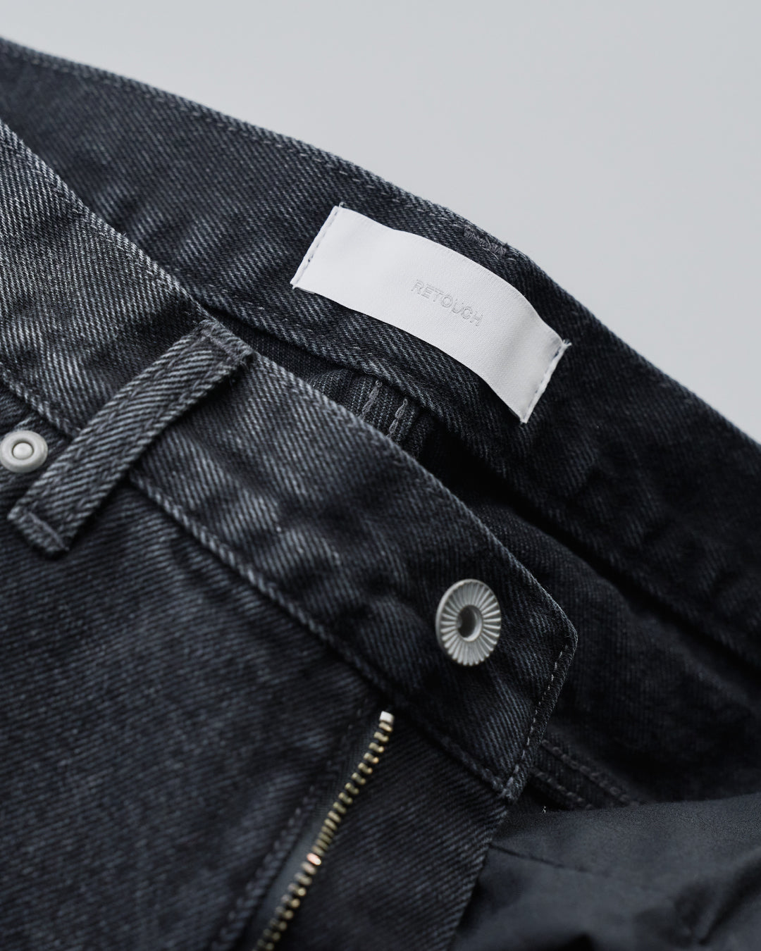 Straight Denim Pants -fade black-