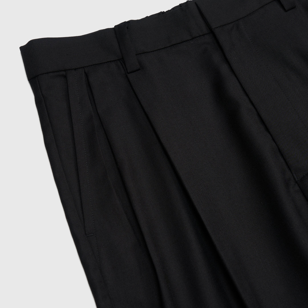 2Tuck Wide Slacks-black-