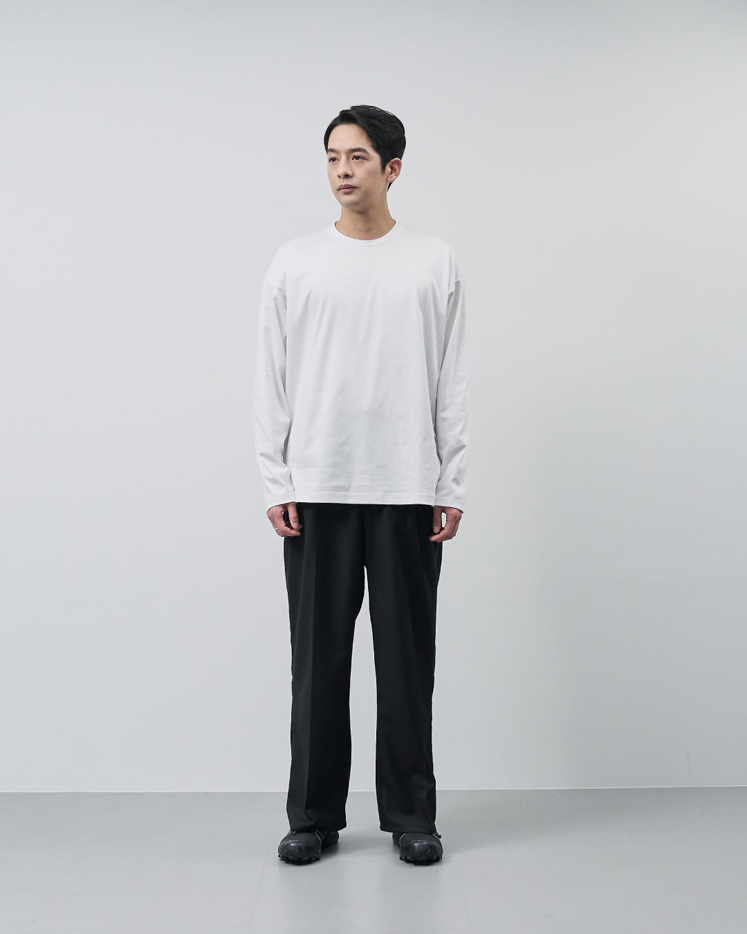 ARBINI Cotton L/S Tee -white-