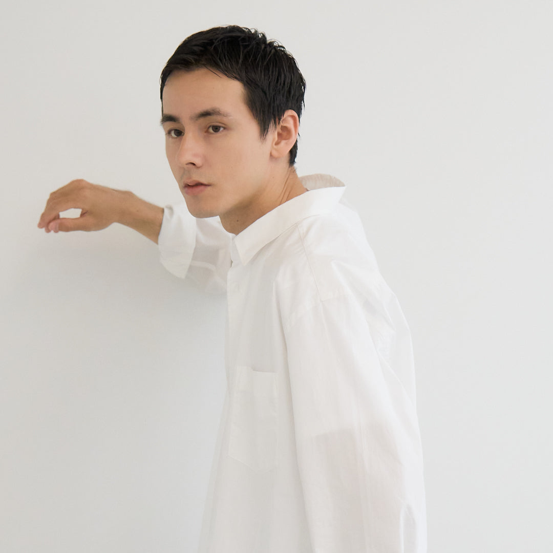 Relaxed Fit L/S Shirt -white-