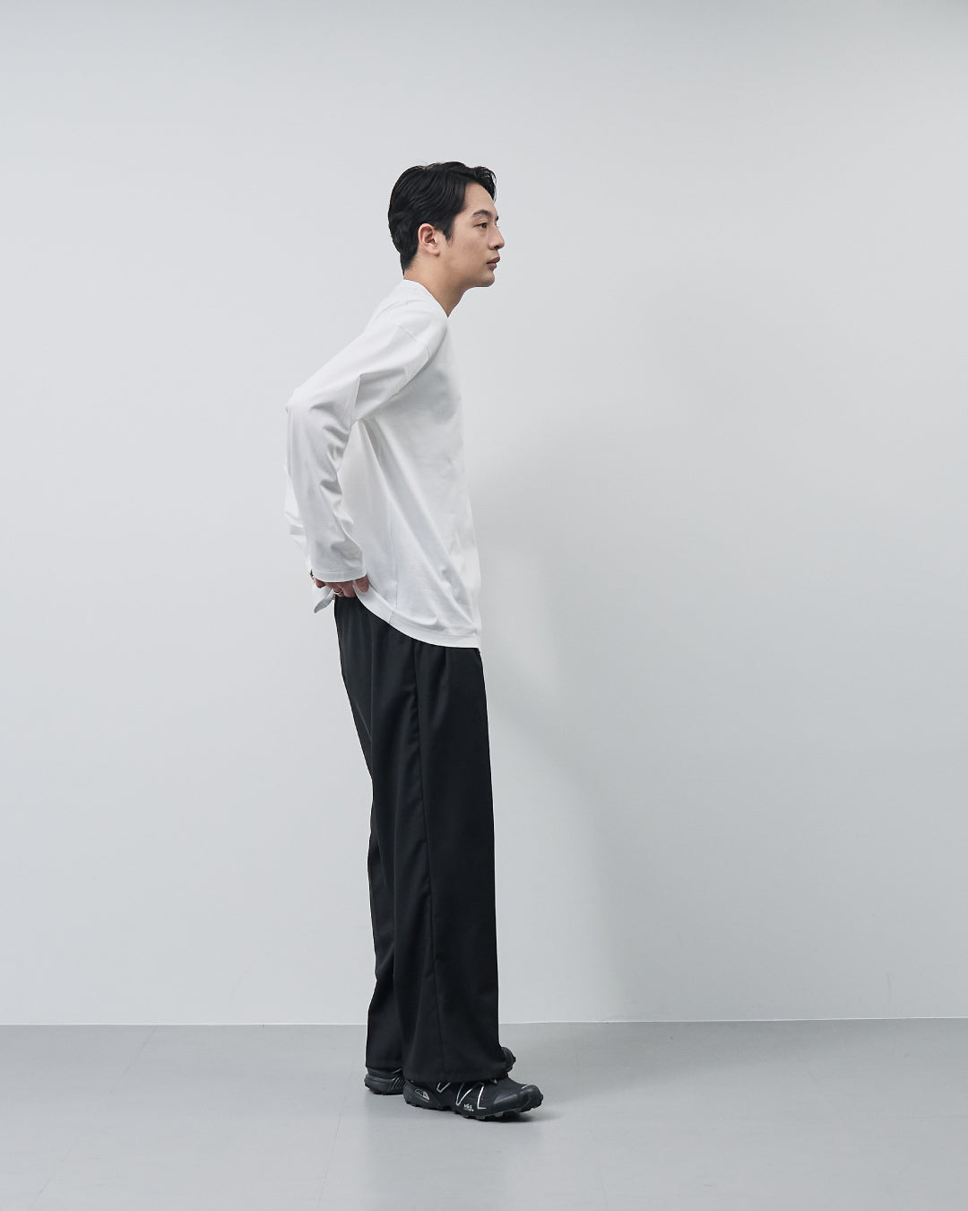 ARBINI Cotton L/S Tee -white-