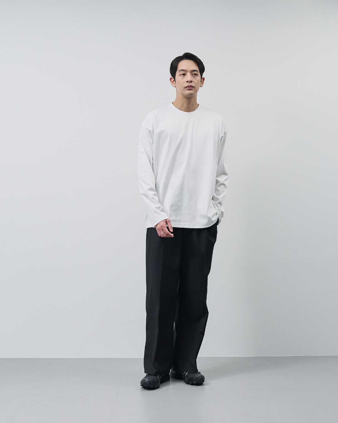 ARBINI Cotton L/S Tee -white-