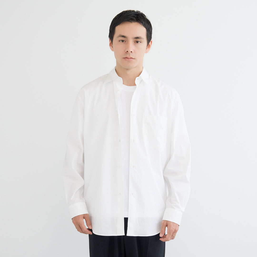 Relaxed Fit L/S Shirt -white-
