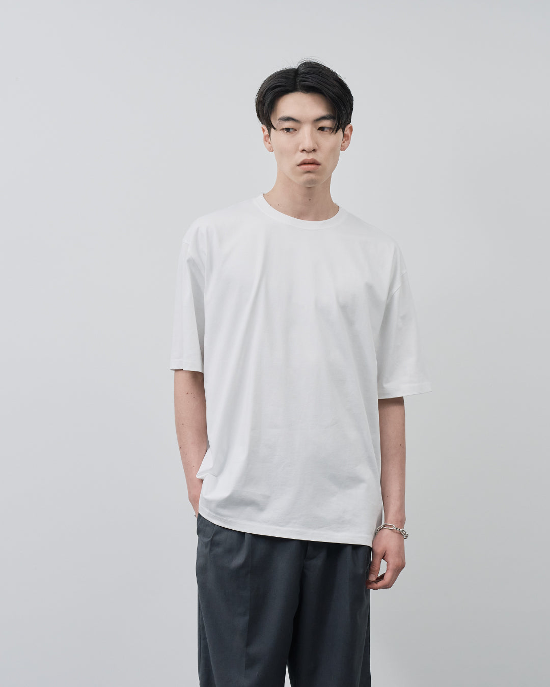 Pack S/S Tee -white×navy-