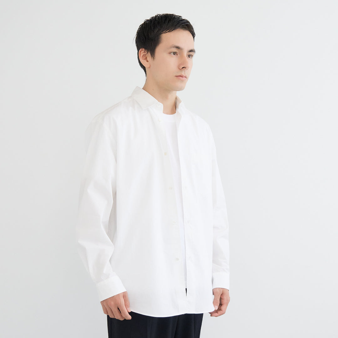 Relaxed Fit L/S Shirt -white-