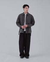 Cotton×Nylon Shirts Jacket -charcoal-