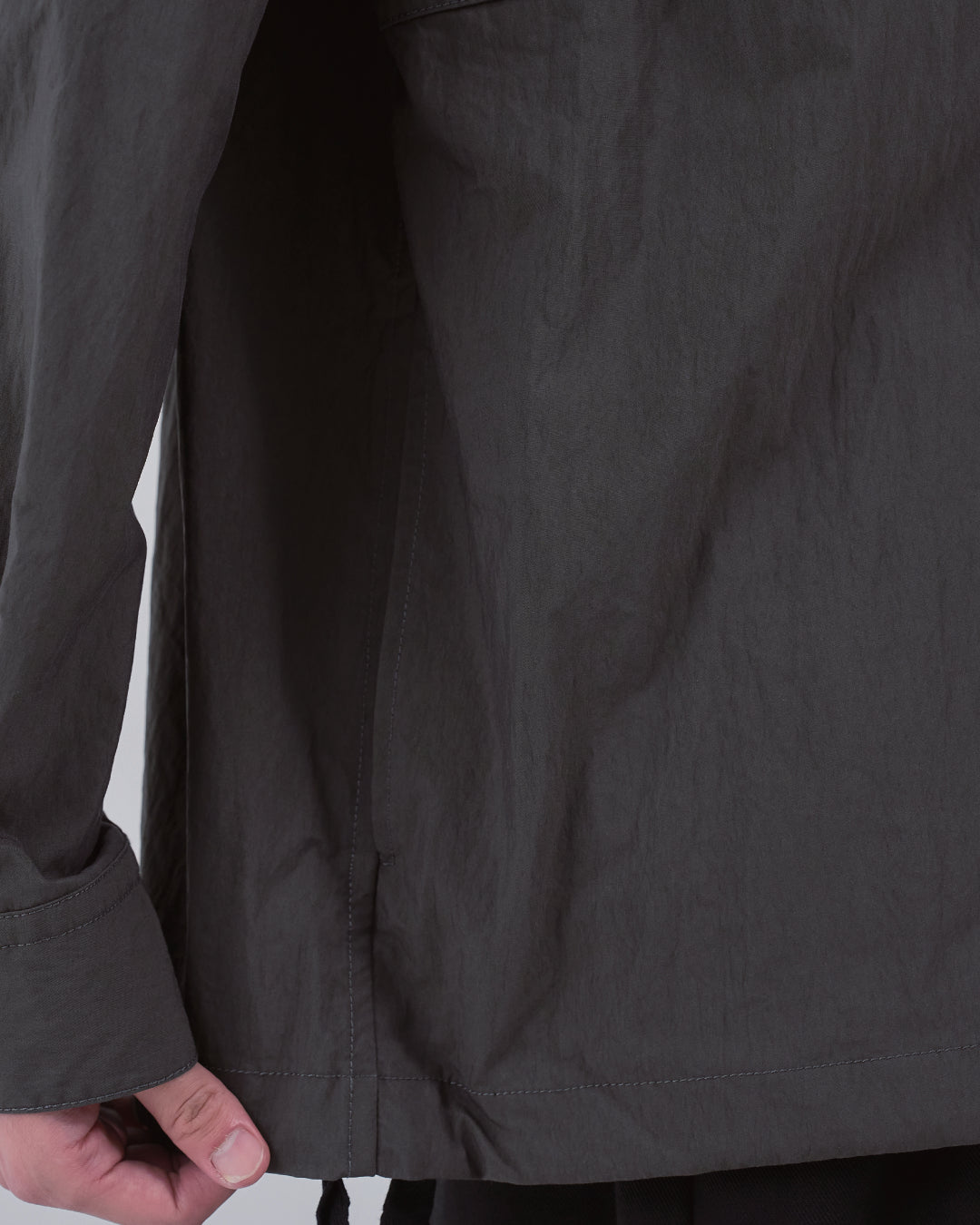 Cotton×Nylon Shirts Jacket -charcoal-