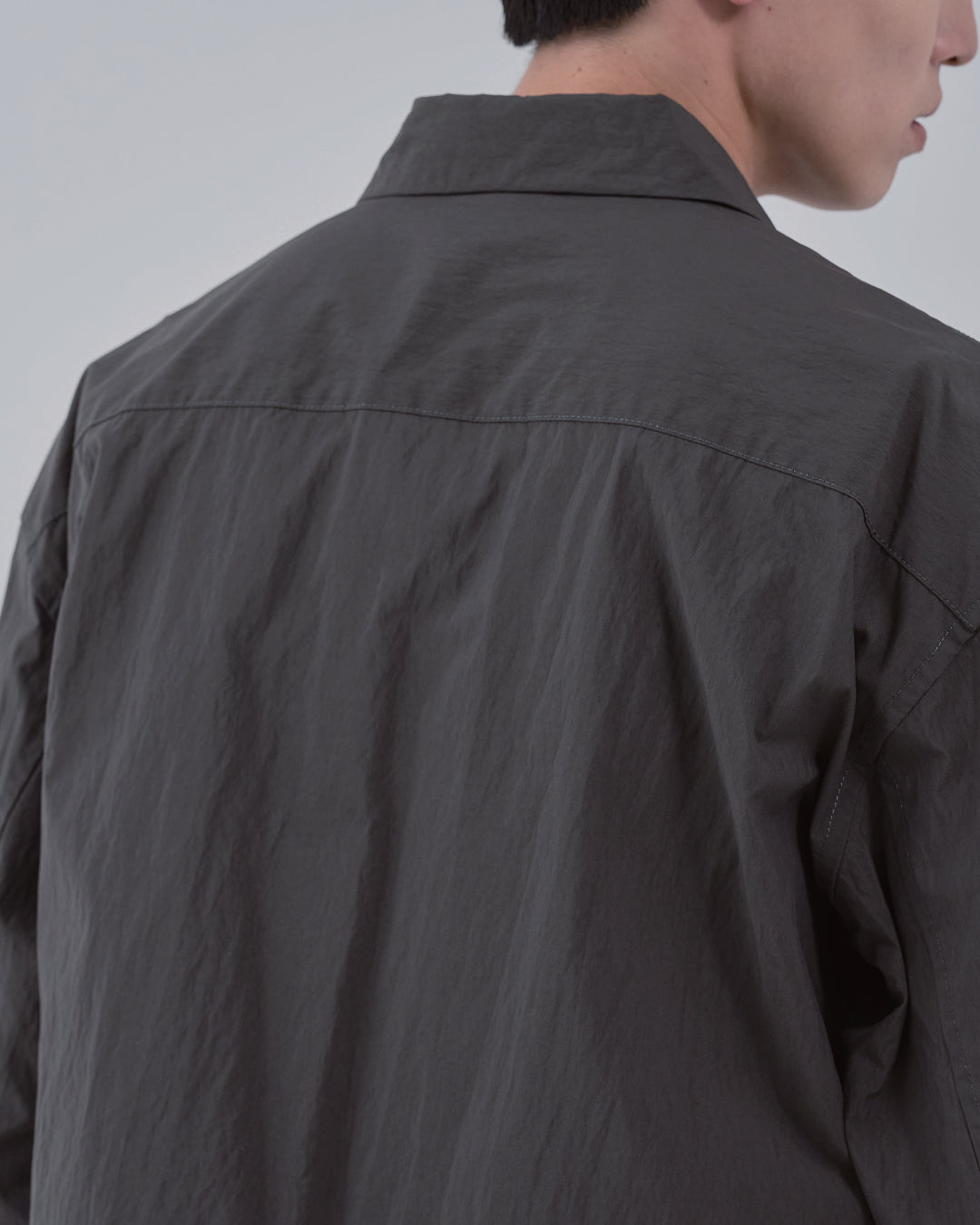 Cotton×Nylon Shirts Jacket -charcoal-
