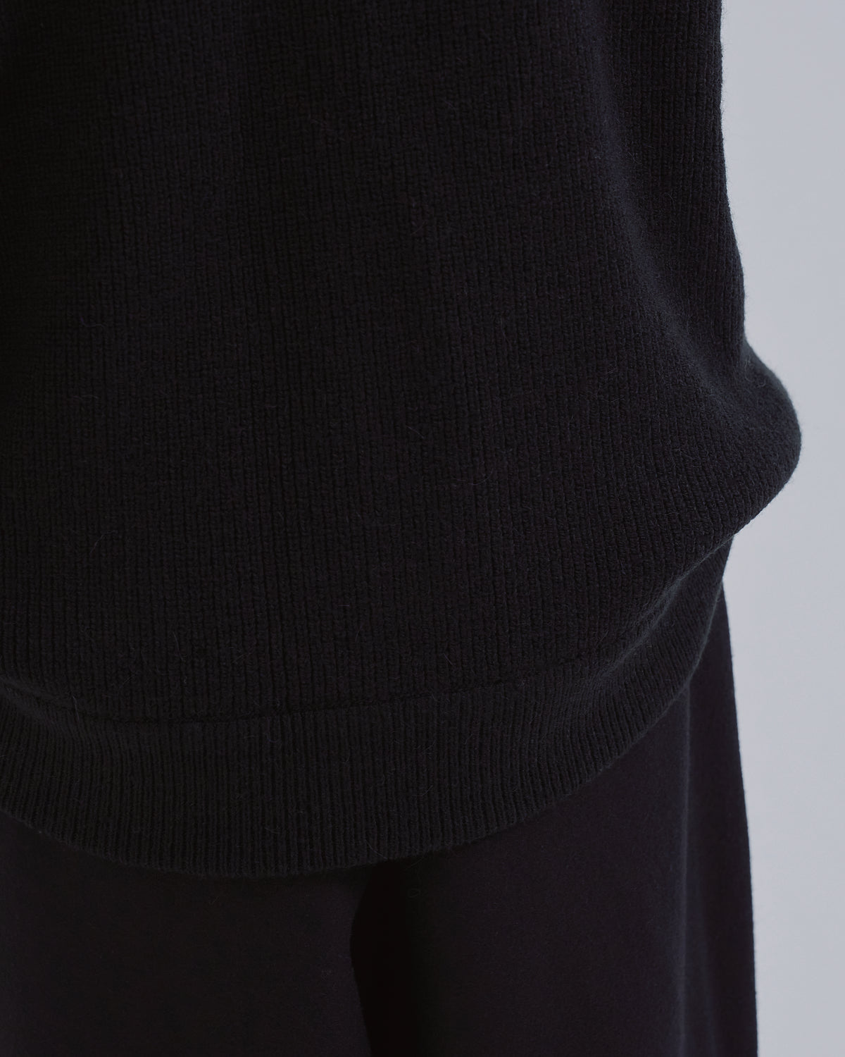 Double Zip Rib Driver's Knit -black-
