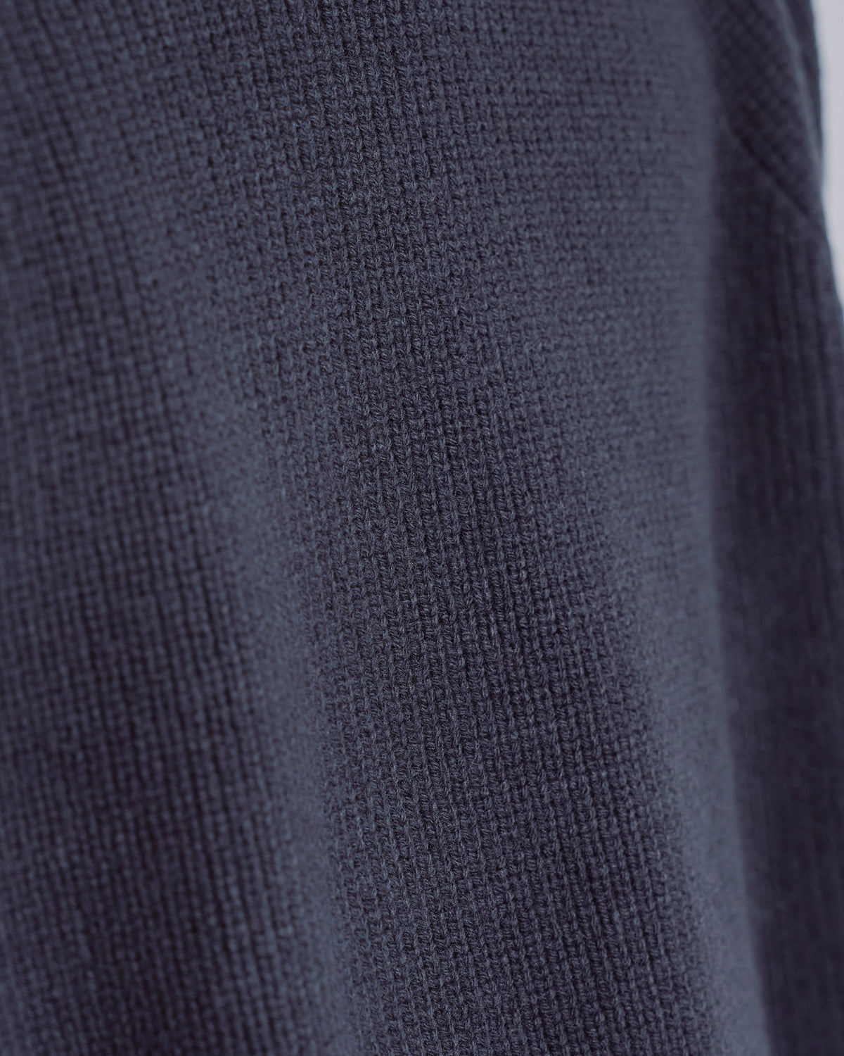 Elbow Patch Rib Crewneck Knit -gray-