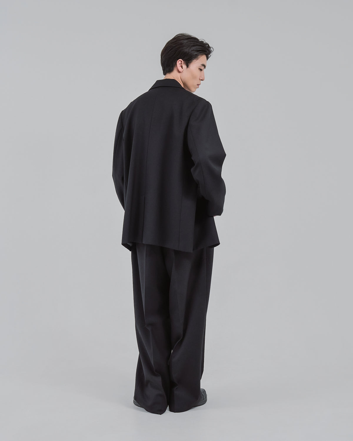 Single-Breasted Tailored Jacket -black-（20）