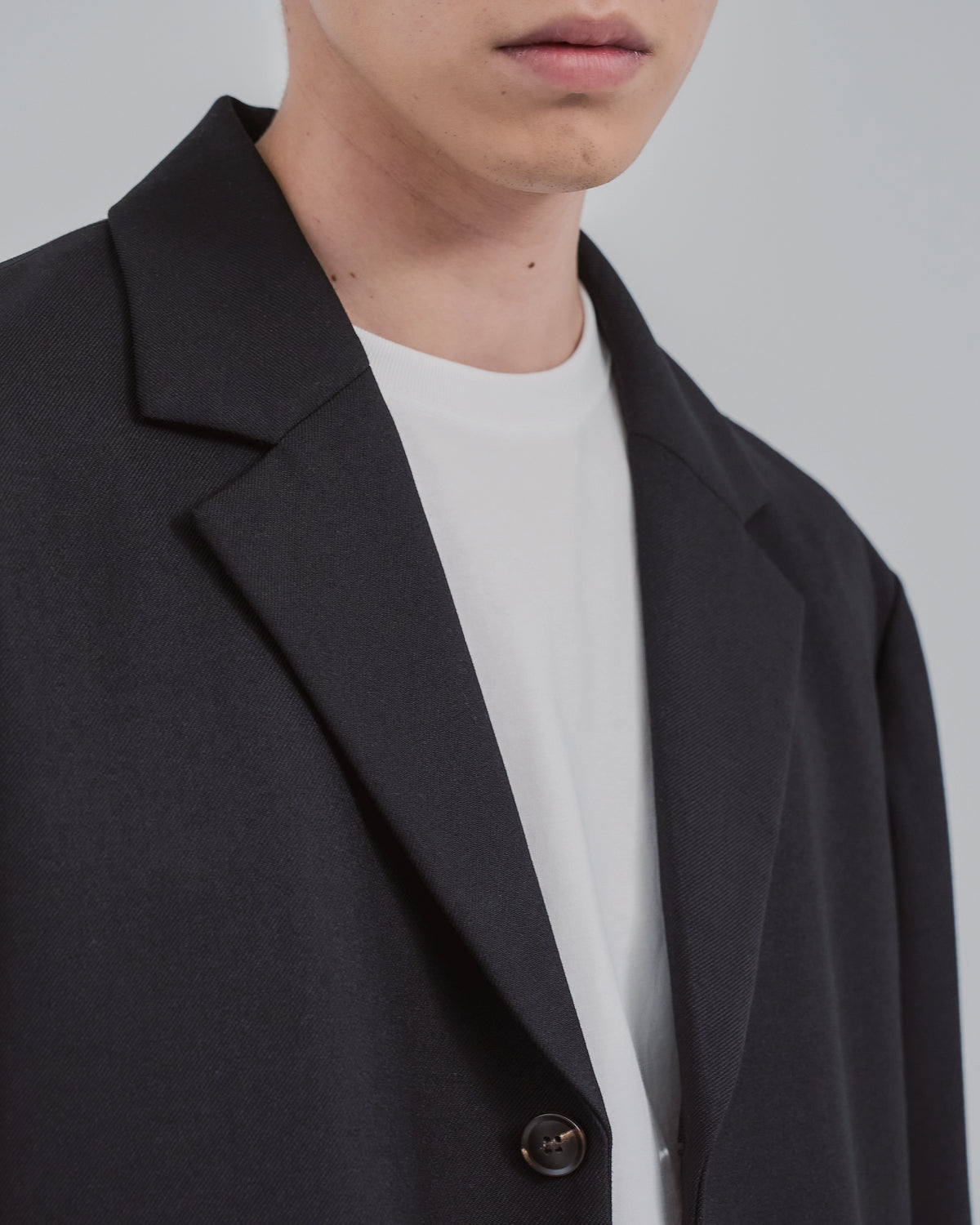 Single-Breasted Tailored Jacket -black-（2）
