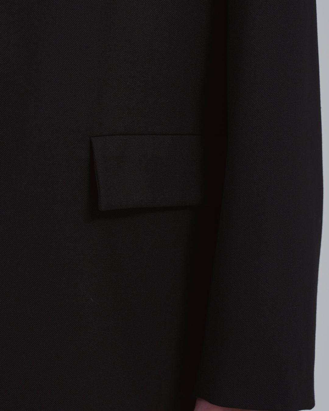 Single-Breasted Tailored Jacket -black-