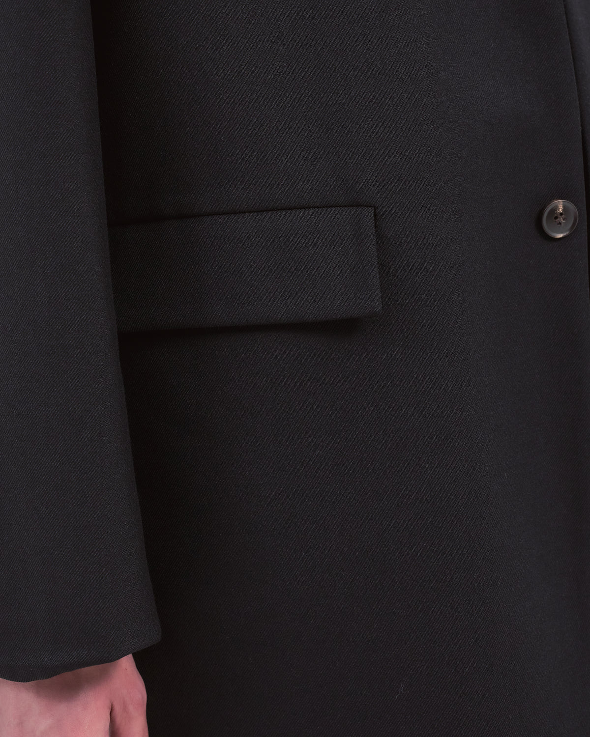 Single-Breasted Tailored Jacket -black-（8）