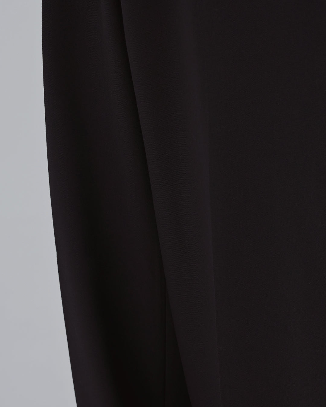 Barrel Leg Wide Slacks -black-