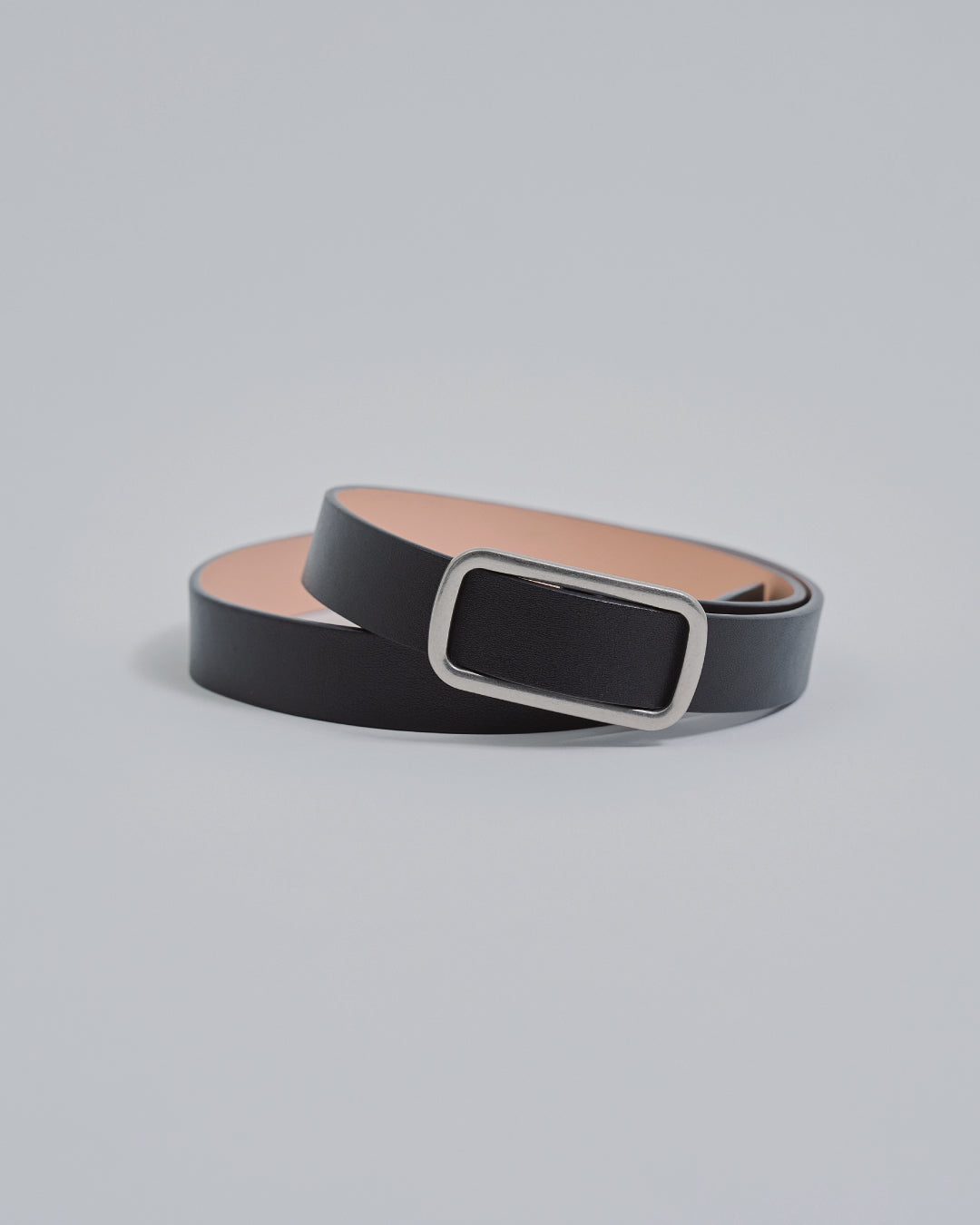 Leather Belt -black-