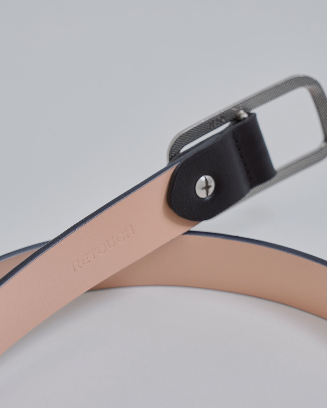 Leather Belt -black-