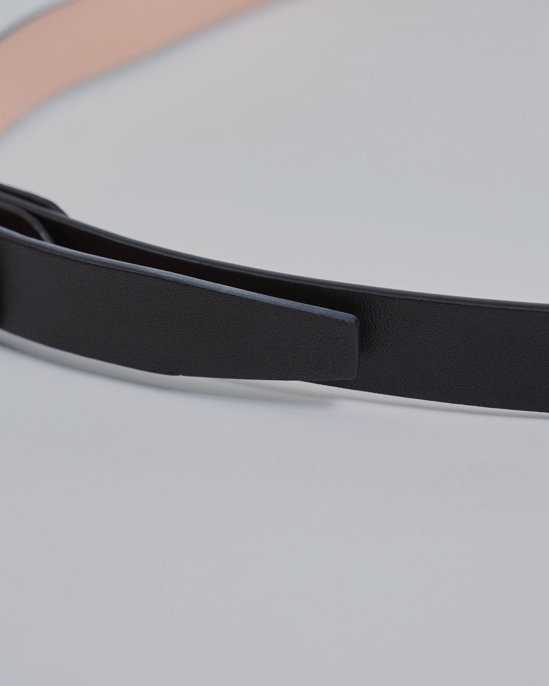 Leather Belt -black-