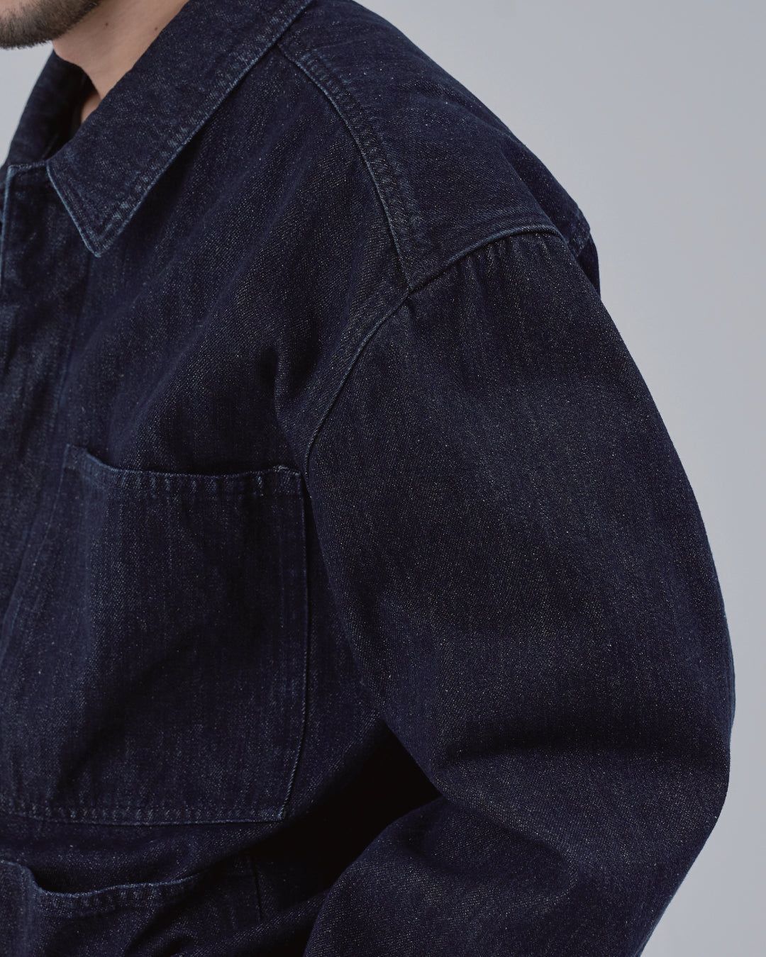 Relaxed Fit Denim Jacket -indigo-