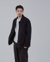 Relaxed Fit Denim Jacket -black-