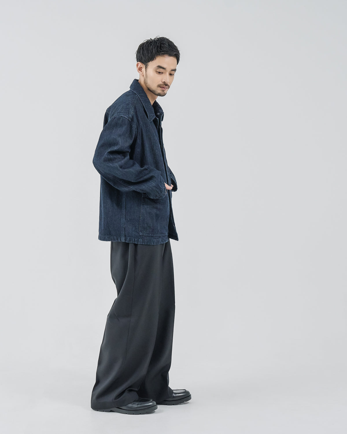 Relaxed Fit Denim Jacket -indigo-（27）