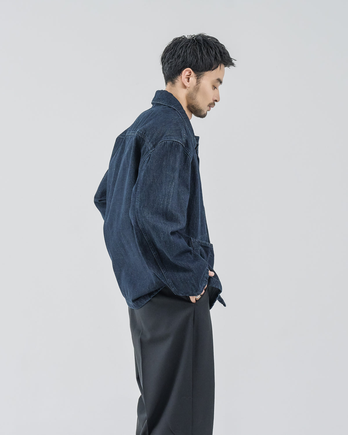 Relaxed Fit Denim Jacket -indigo-（21）