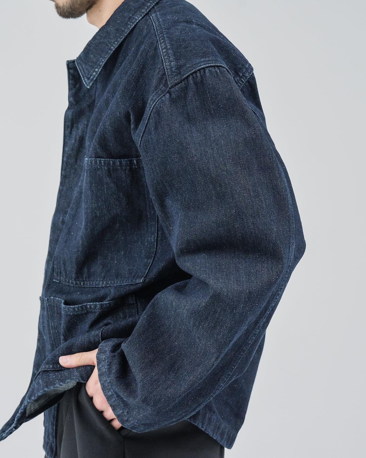 Relaxed Fit Denim Jacket -indigo-（9）