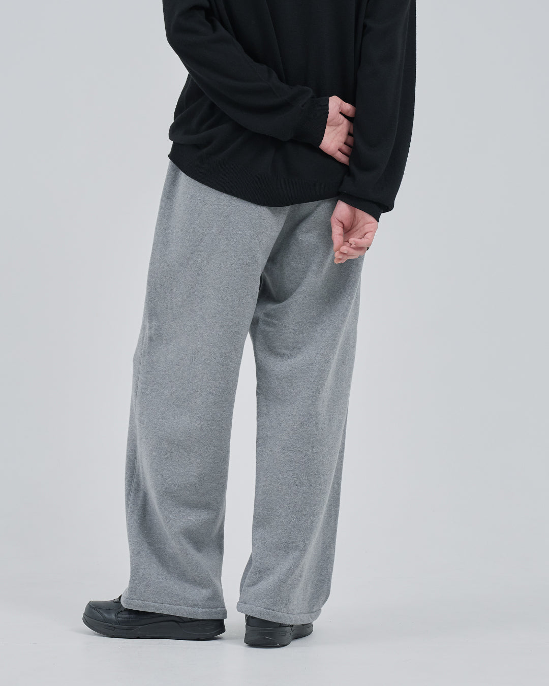 Wide Sweat Pants -heather gray-