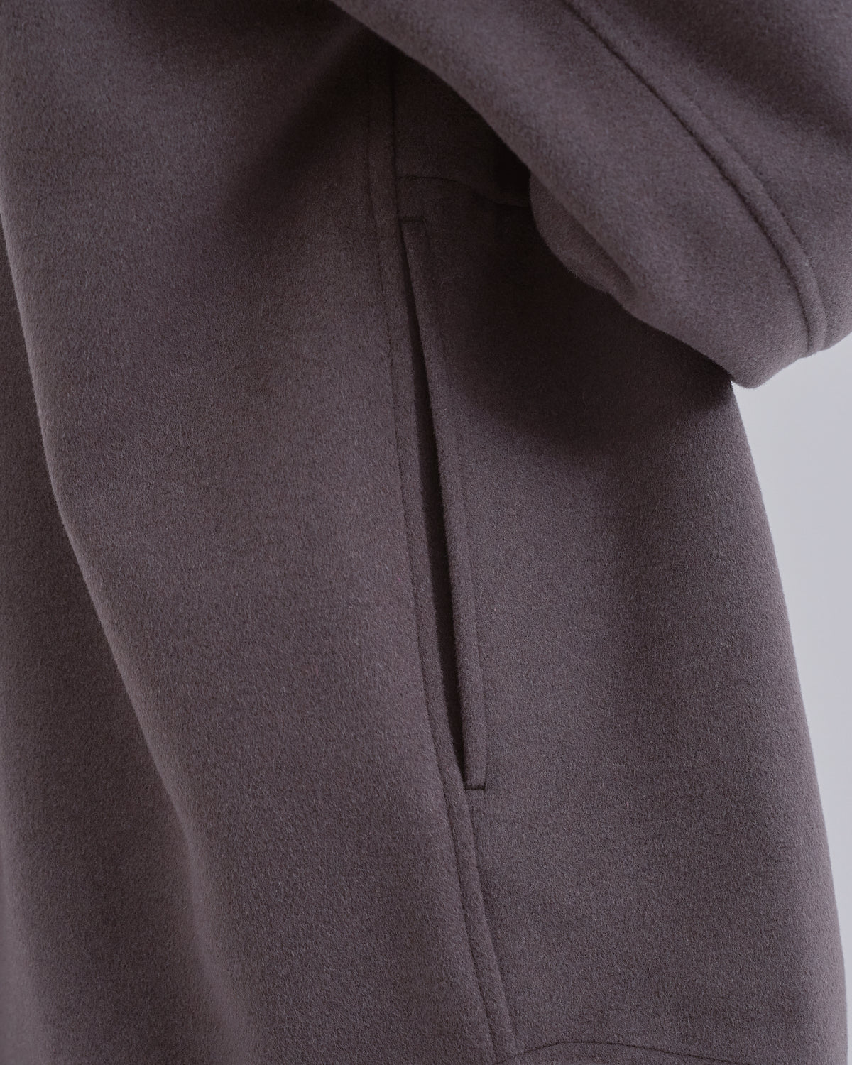 Relaxed Fit Light Melton Shirt -brown-