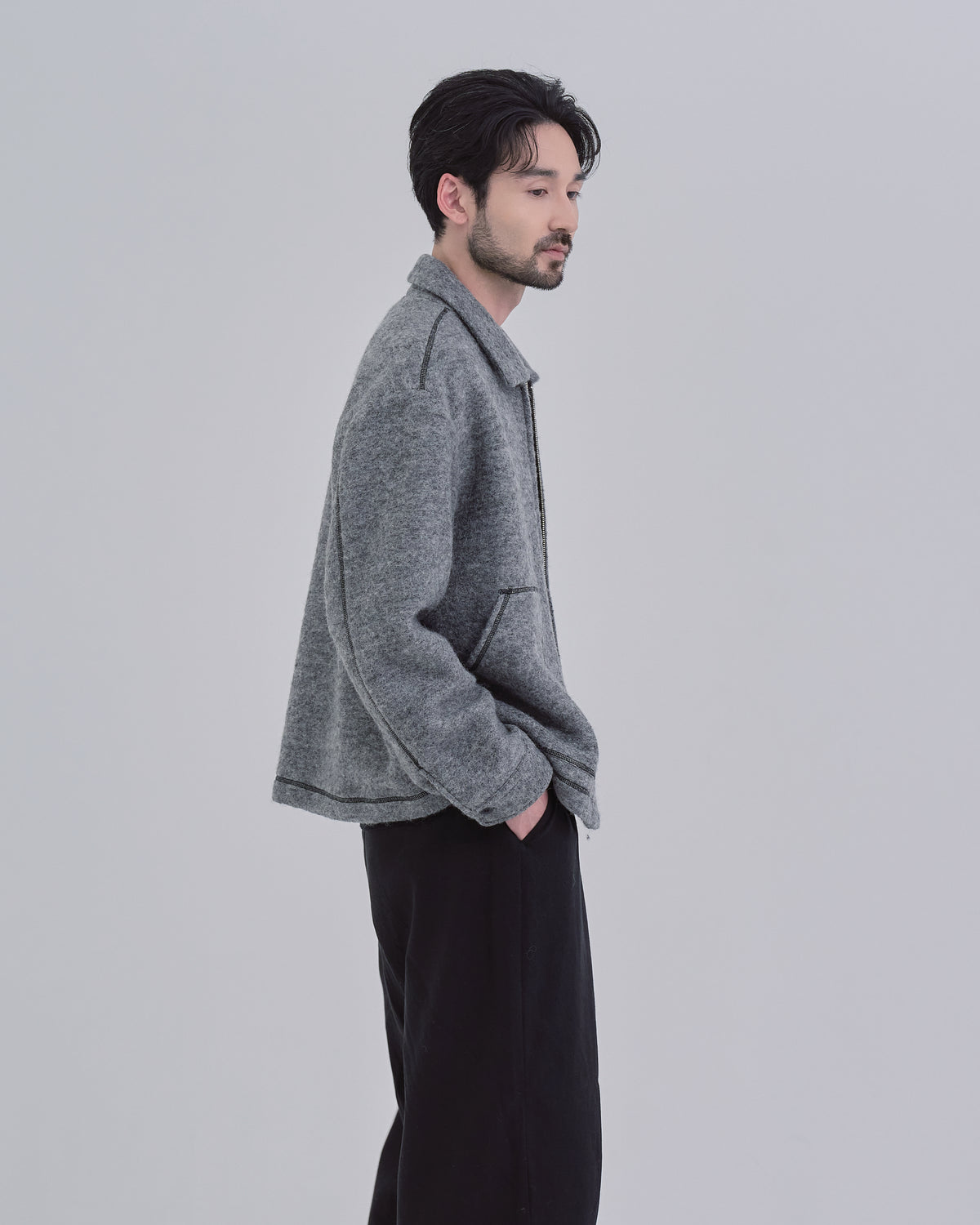 Sliver Knit Jacket -gray-（13）
