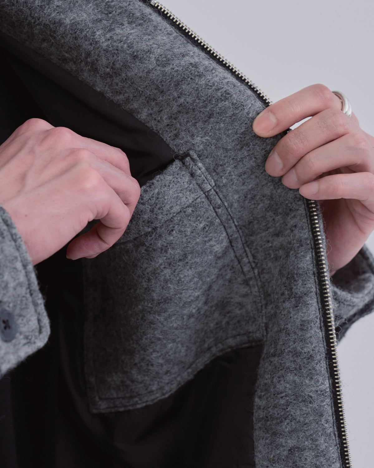 Sliver Knit Jacket -gray-（7）
