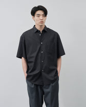 Relaxed Fit S/S Regular Collar Shirt -black-
