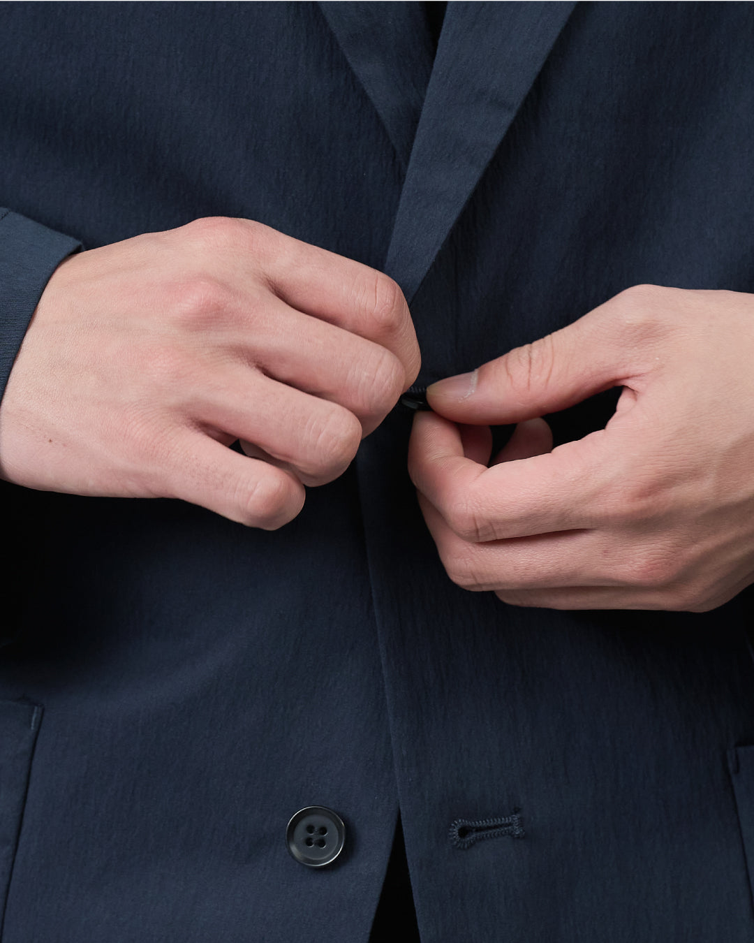 Cotton×Nylon Easy Tailored Jacket -navy-