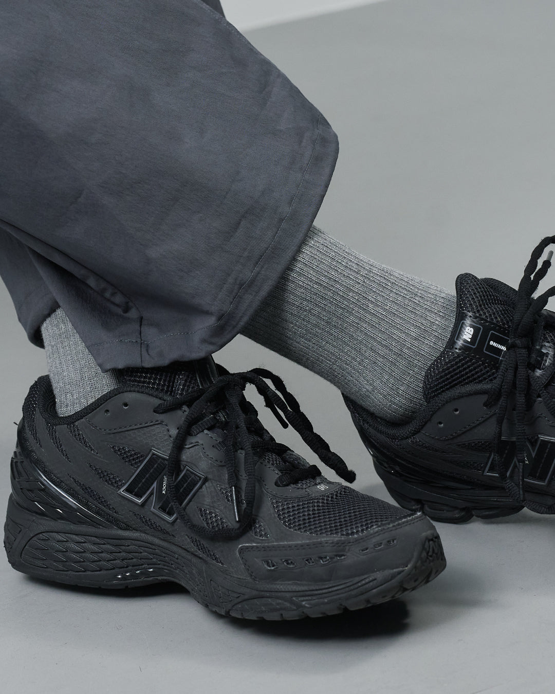 Logo Rib Socks -light gray-