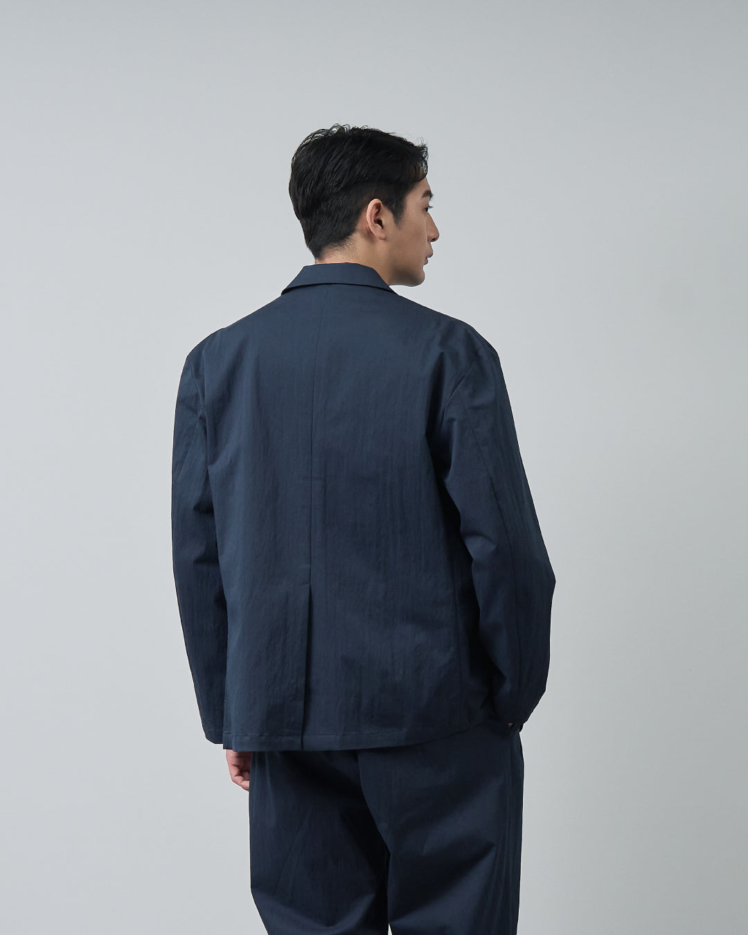Cotton×Nylon Easy Tailored Jacket -navy-
