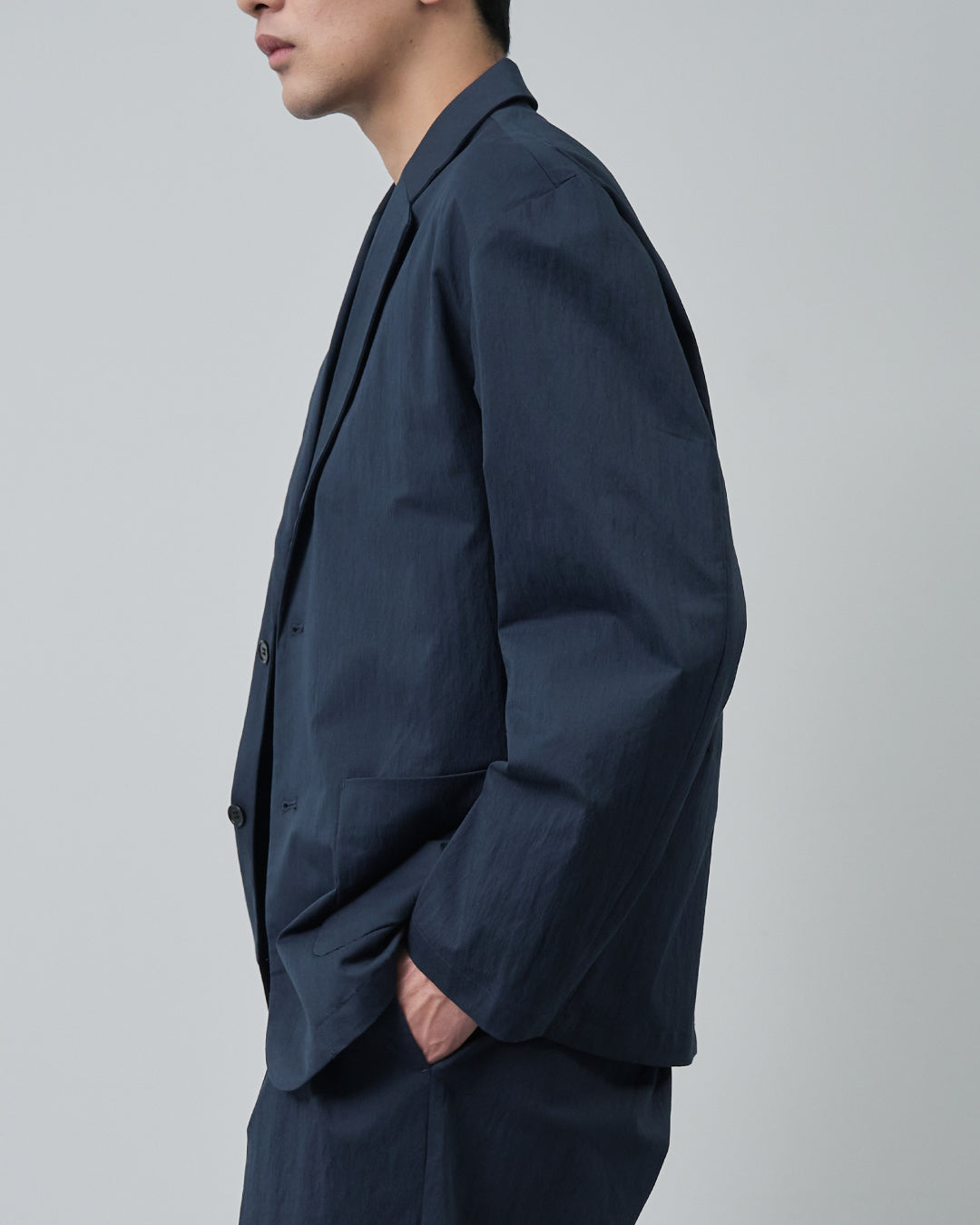 Cotton×Nylon Easy Tailored Jacket -navy-
