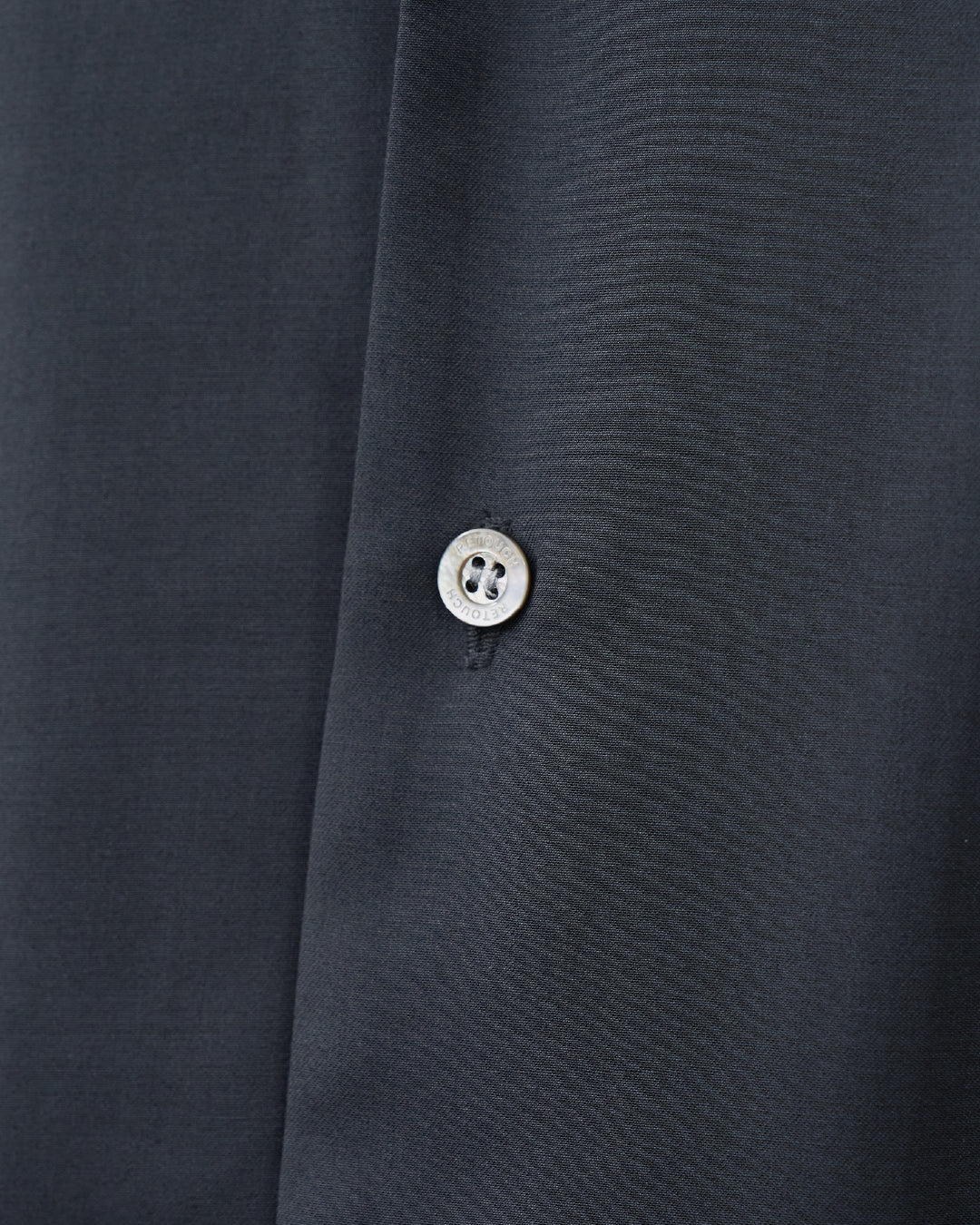 Italian Open-Collar S/S Shirt -navy-