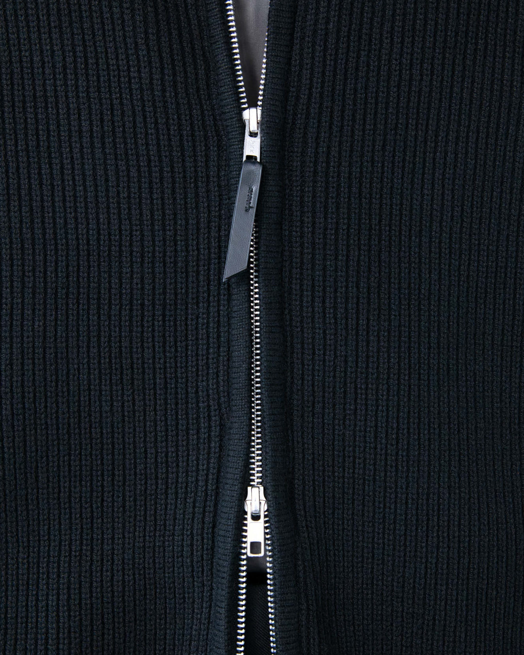 Wool Mixed Drivers Knit -black-