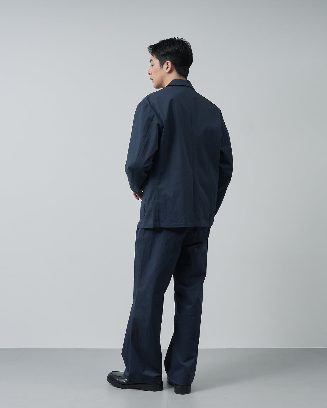 Cotton×Nylon Easy Tailored Jacket -navy-