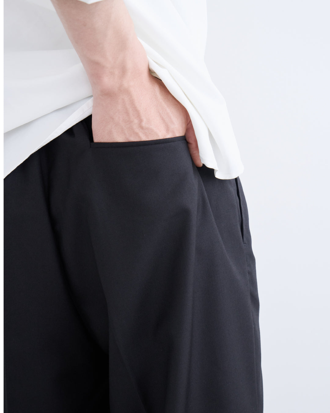 2Tuck Wide Slacks-black-