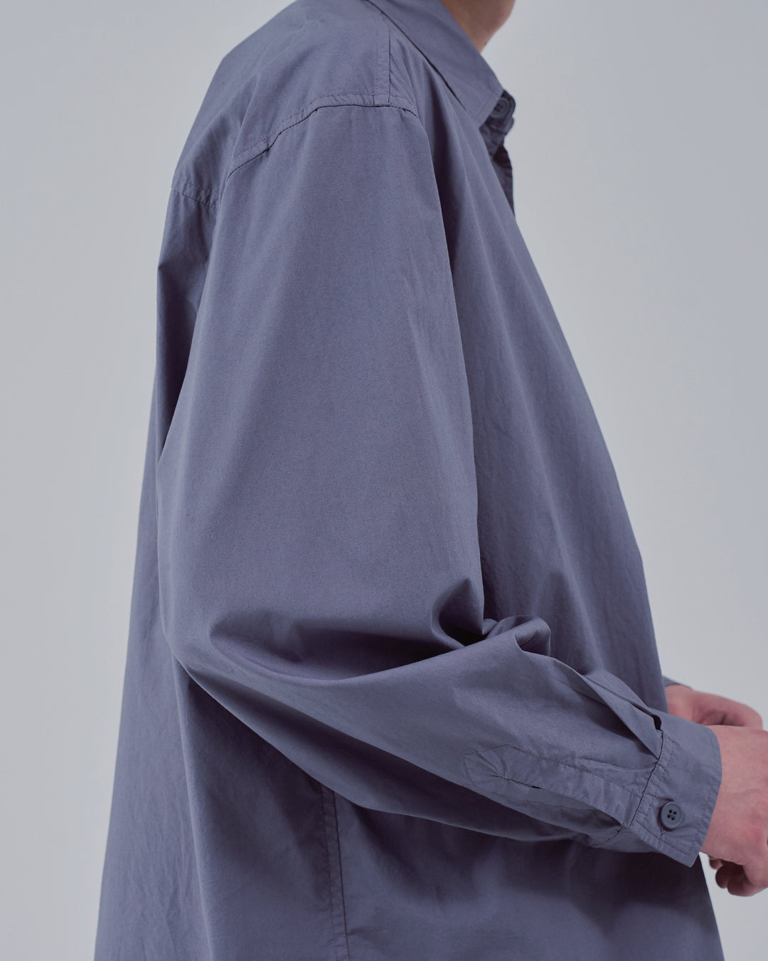 Garment Dyed L/S Shirt -dark purple-