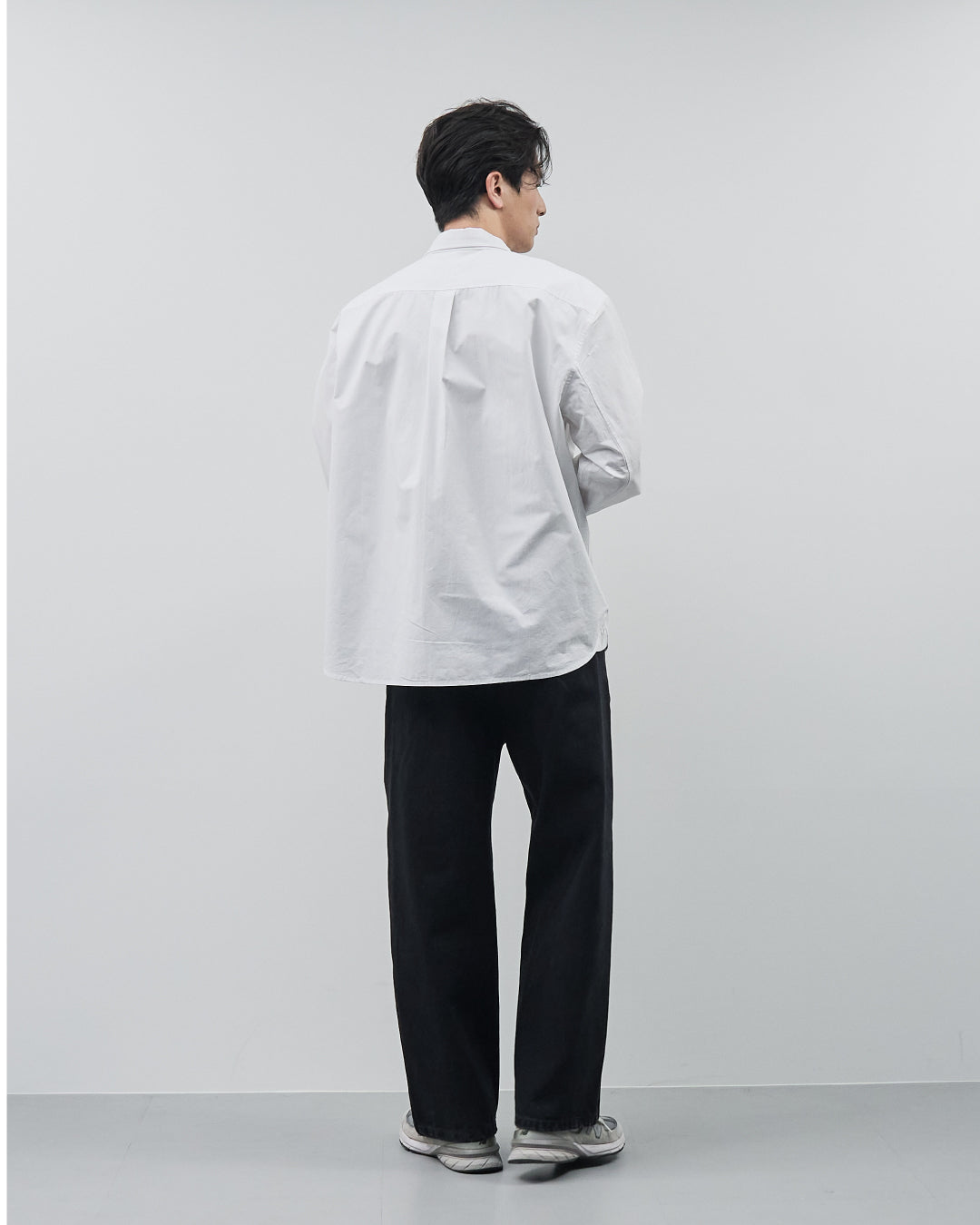 Cotton Broadcloth Regular Collar L/S Shirts -white-