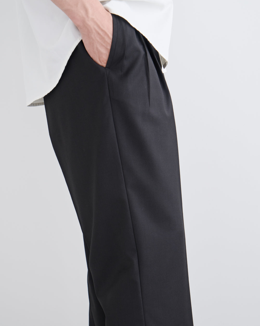 2Tuck Wide Slacks-black-