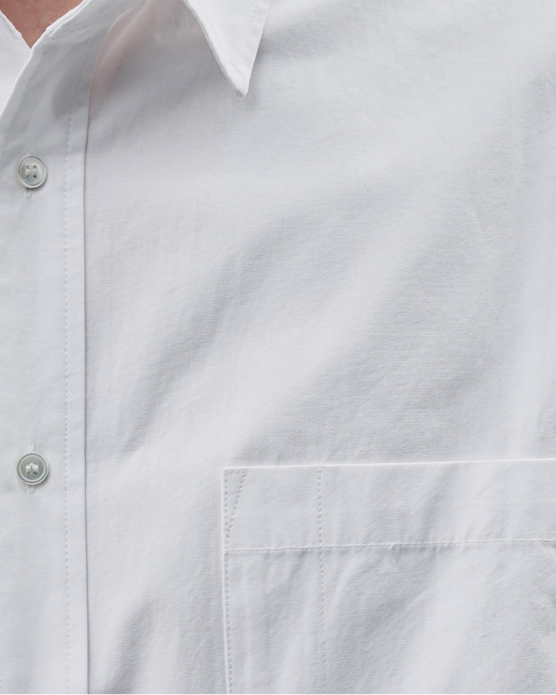 Cotton Broadcloth Regular Collar L/S Shirts -white-