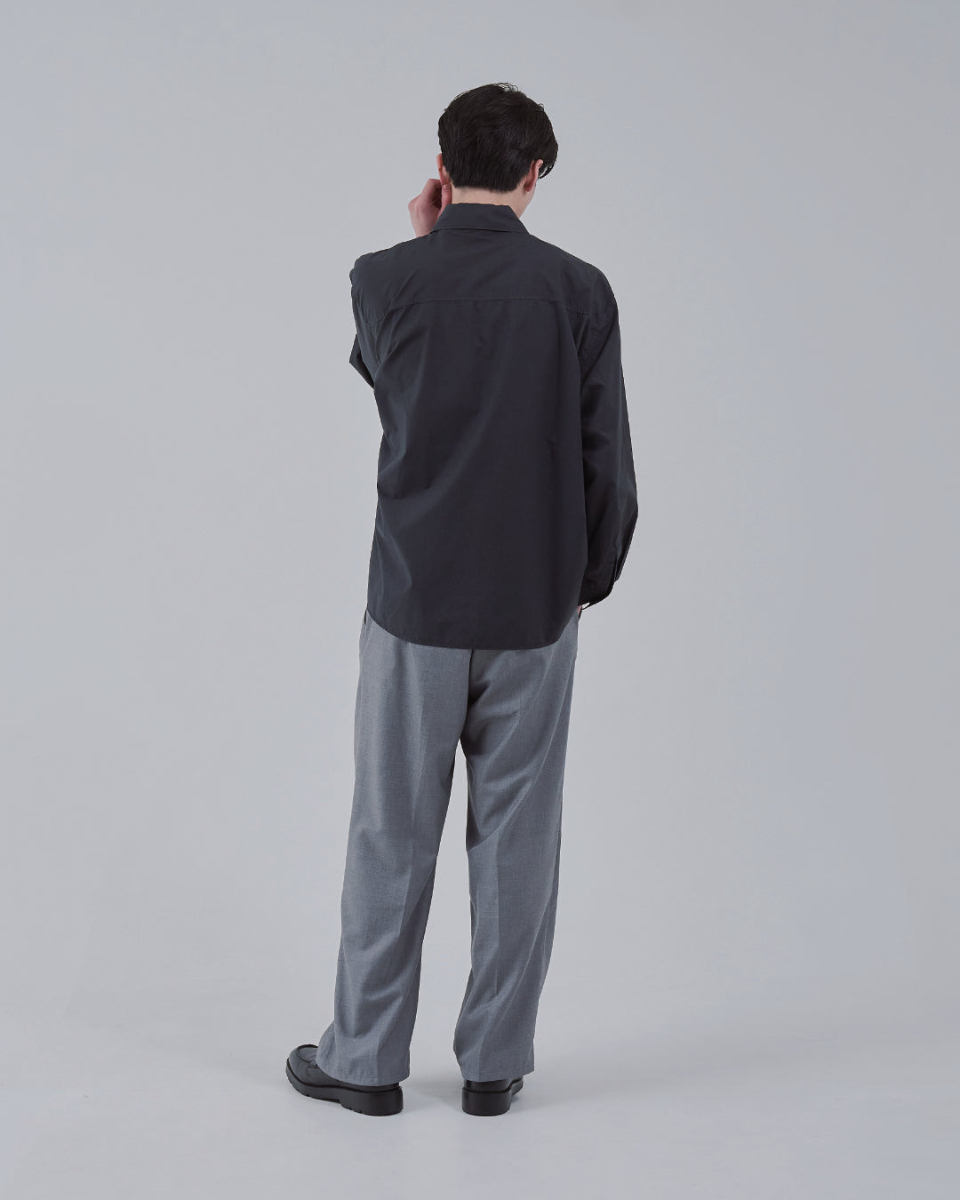 Garment Dyed L/S Shirt -charcoal-