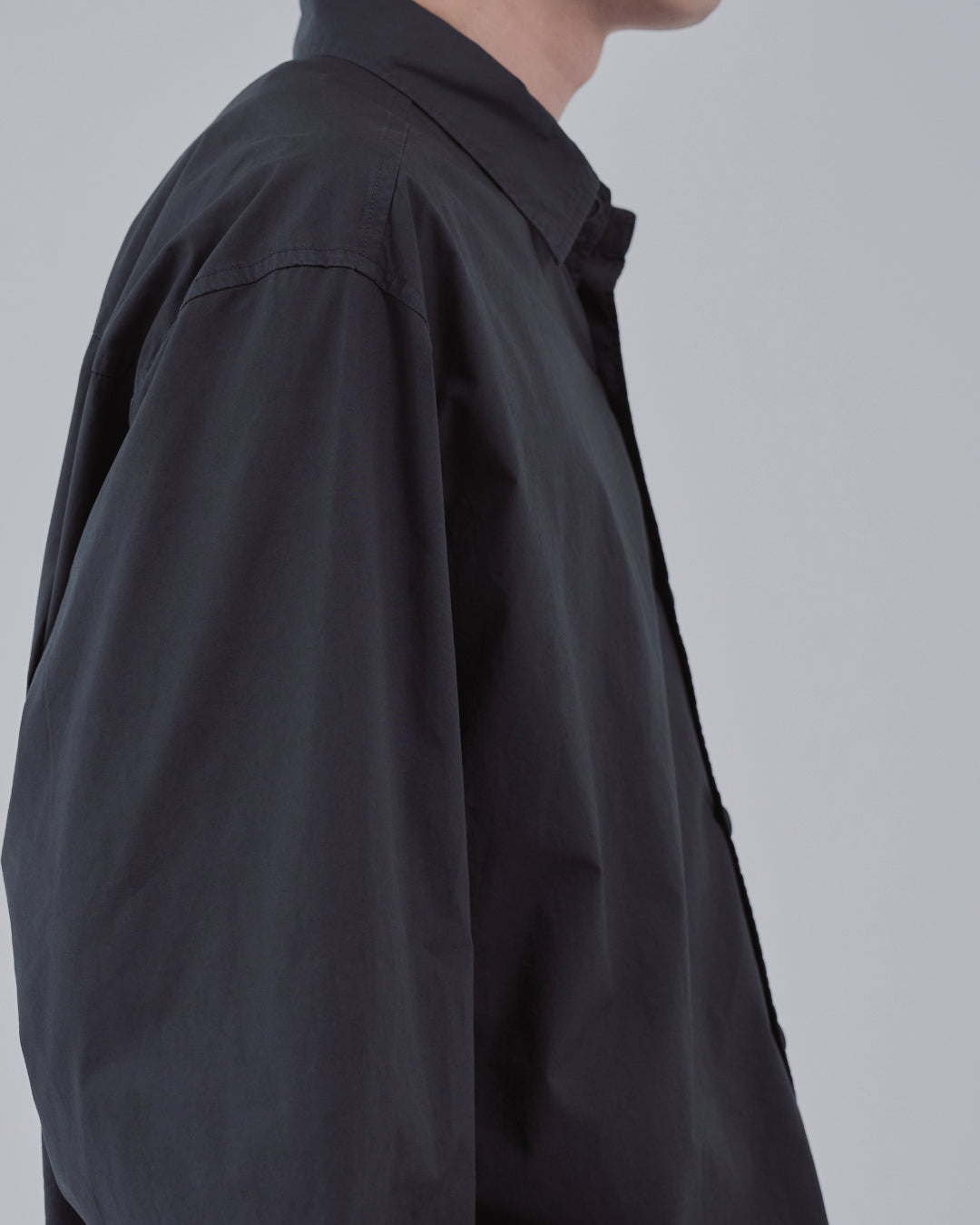 Garment Dyed L/S Shirt -charcoal-