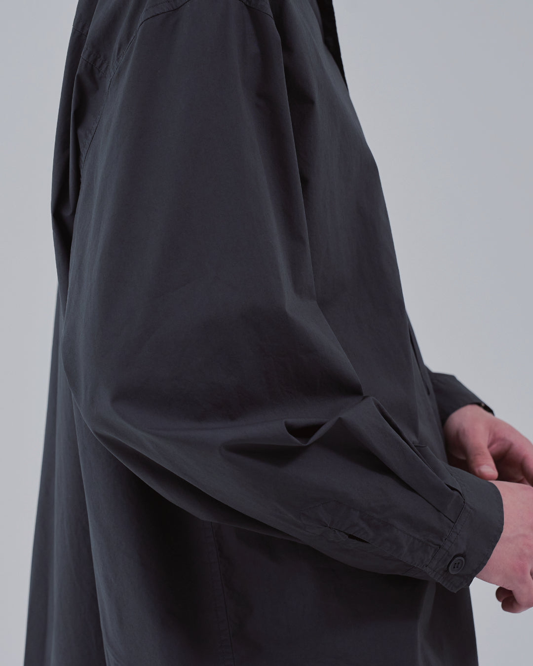 Garment Dyed L/S Shirt -charcoal-